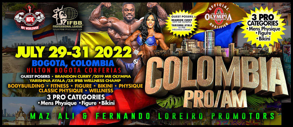 Афиша турнира "Columbia Pro 2022" (IFBB)